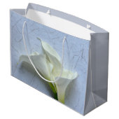 Calla-leugens op decoratieve achtergrond groot cadeauzakje (Achterkant Gekanteld)