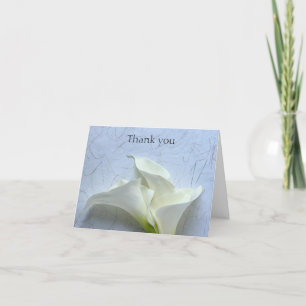 Calla leugens op decoratieve achtergrond Hartelijk Bedankkaart