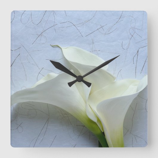 Calla-leugens op decoratieve achtergrond vierkante klok (Voorkant)