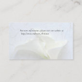 Calla-leugens op decoratieve achtergrond visitekaartje (Achterkant)