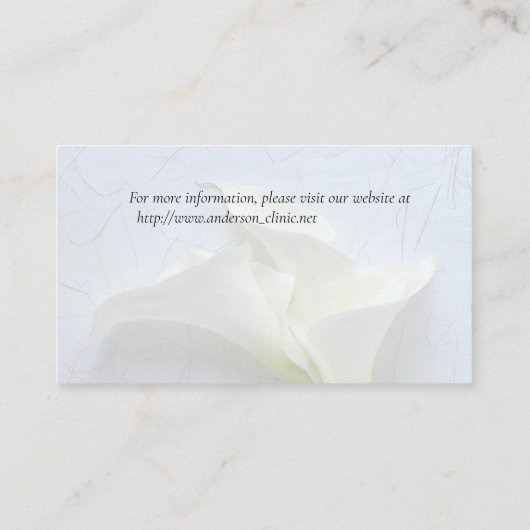 Calla-leugens op decoratieve achtergrond visitekaartje (Achterkant)