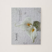 Calla leugens op getextureerde achtergrondvormgevi legpuzzel (Verticaal)