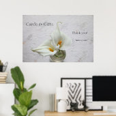 Calla leugens over getextureerde bruiloft op achte poster (Thuiskantoor)