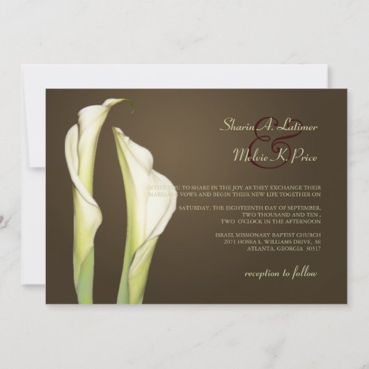 Calla leugens over uitnodigingen voor het koffiehu (Achterkant)