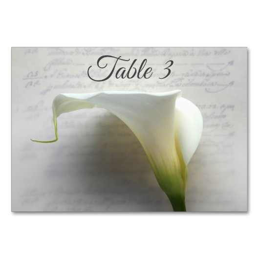 Calla lib op handschrift kaart (Voorkant)