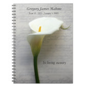 Calla lib op handschrift notitieboek (Voorkant)