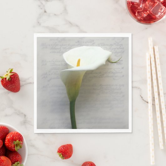 Calla lib op handschrift servet (Insitu)