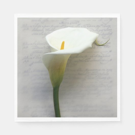 Calla lib op handschrift servet (Voorkant)