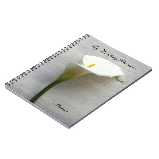 Calla lib op oud handschrift notitieboek (Linkerzijde)
