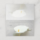 Calla lib op oud handschrift plaatskaartje (Buitenkant ongevouwen)