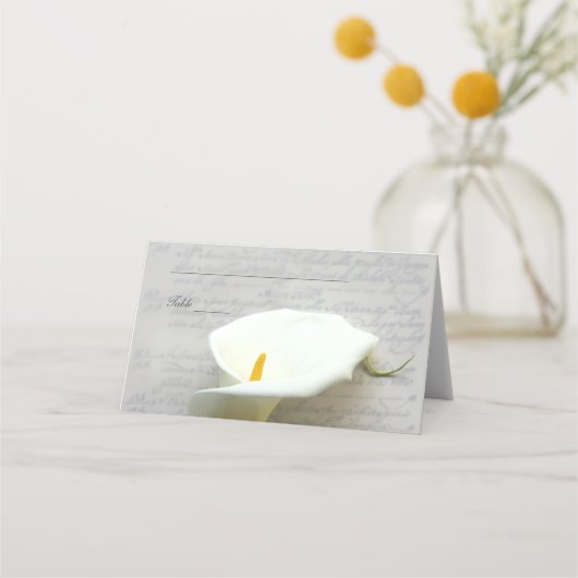 Calla lib op oud handschrift plaatskaartje (Voorkant)
