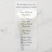 Calla lib op oud handschrift programmakaart (Achterkant)