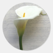 Calla lib op oud handschrift ronde sticker (Voorkant)
