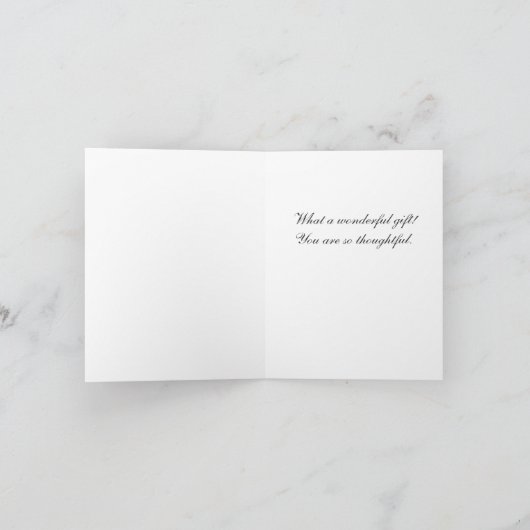 Calla lichter op oude handschrift bedankkaart (Binnen)