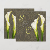 Calla liegt over damesgas, bruiloft Uitnodigingen (Voorkant / Achterkant)