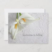 Calla-lijsten met ruimte voor tekst save the date (Achterkant)