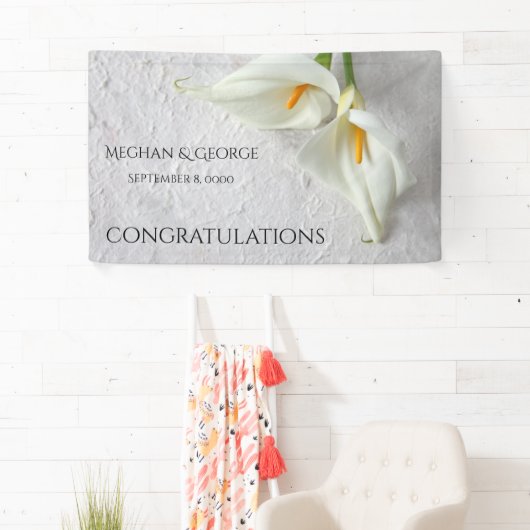 Calla-lijsten met ruimte voor tekst spandoek (Insitu)