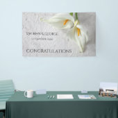 Calla-lijsten met ruimte voor tekst spandoek (Beurs)