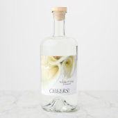 Calla-lijsten met tekstruimte likeurfles etiket (Voorkant)