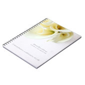 Calla-lijsten met tekstruimte notitieboek (Linkerzijde)