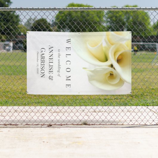 Calla-lijsten met tekstruimte spandoek (Insitu)