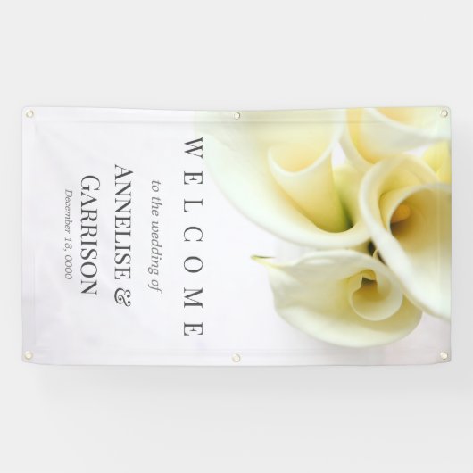 Calla-lijsten met tekstruimte spandoek (Horizontaal)