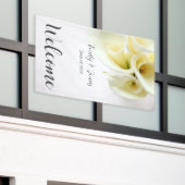 Calla-lijsten met tekstruimte spandoek (Buitenkant Gebouw)