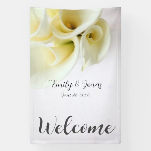 Calla-lijsten met tekstruimte spandoek (Verticaal)