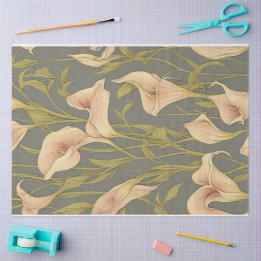 Calla lileuzen bloemen  ephemerpatroon tissuepapier (Craft)