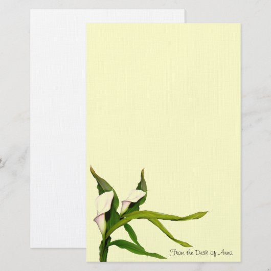 Calla Lilies - Aangepaste schrijfbenodigdheden Briefpapier (Voorkant / Achterkant)