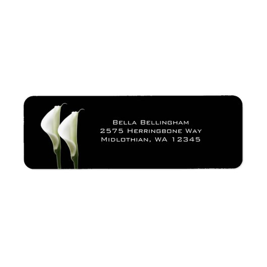 Calla Lilies Adresetiketten Etiket (Voorkant)