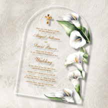 Calla Lilies Arch Religious Wedding