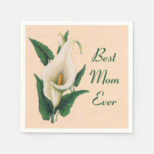 Calla Lilies Beste mama ooit Servet