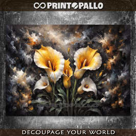Calla lilies bloemen compositie #1 tissuepapier
