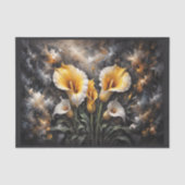 Calla lilies bloemen compositie #1 tissuepapier (Voorkant)