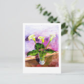 Calla Lilies Briefkaart (Staand voorkant)