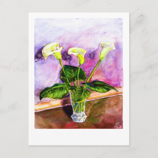 Calla Lilies Briefkaart (Voorkant)