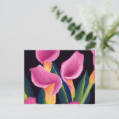 Calla lilies briefkaart (Staand voorkant)