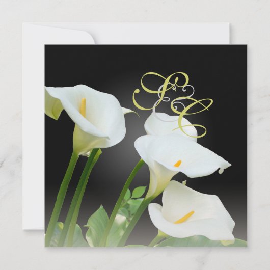 Calla lilies, bruiloft kaart (Voorkant)