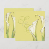 Calla lilies, bruiloft kaart (Voorkant / Achterkant)