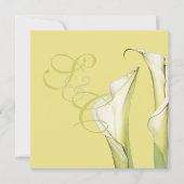 Calla lilies, bruiloft kaart (Voorkant)
