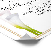 Calla Lilies Clothespin vrijgezellenfeest game sig Poster (Hoek)