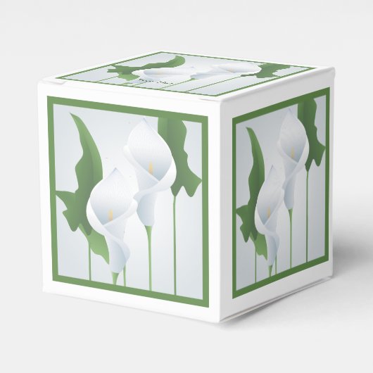 Calla Lilies Custom Party Favor Box Bedankdoosjes (Voorkant Zijde)