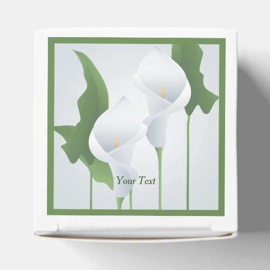 Calla Lilies Custom Party Favor Box Bedankdoosjes (Bovenkant)