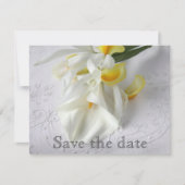 Calla lilies en iris save the date (Voorkant)