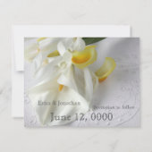 Calla lilies en iris save the date (Achterkant)