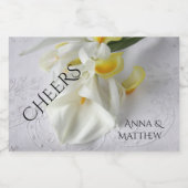 Calla lilies en iris sparkling wijnetiket (Enkel label)