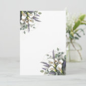 Calla Lilies en Lavendel Kaart (Staand voorkant)