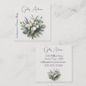 Calla Lilies en Lavendel Vierkante Visitekaartje (Voorkant / Achterkant)