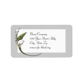 Calla Lilies Etiket (Voorkant)